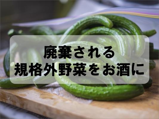 廃棄される規格外野菜をお酒に